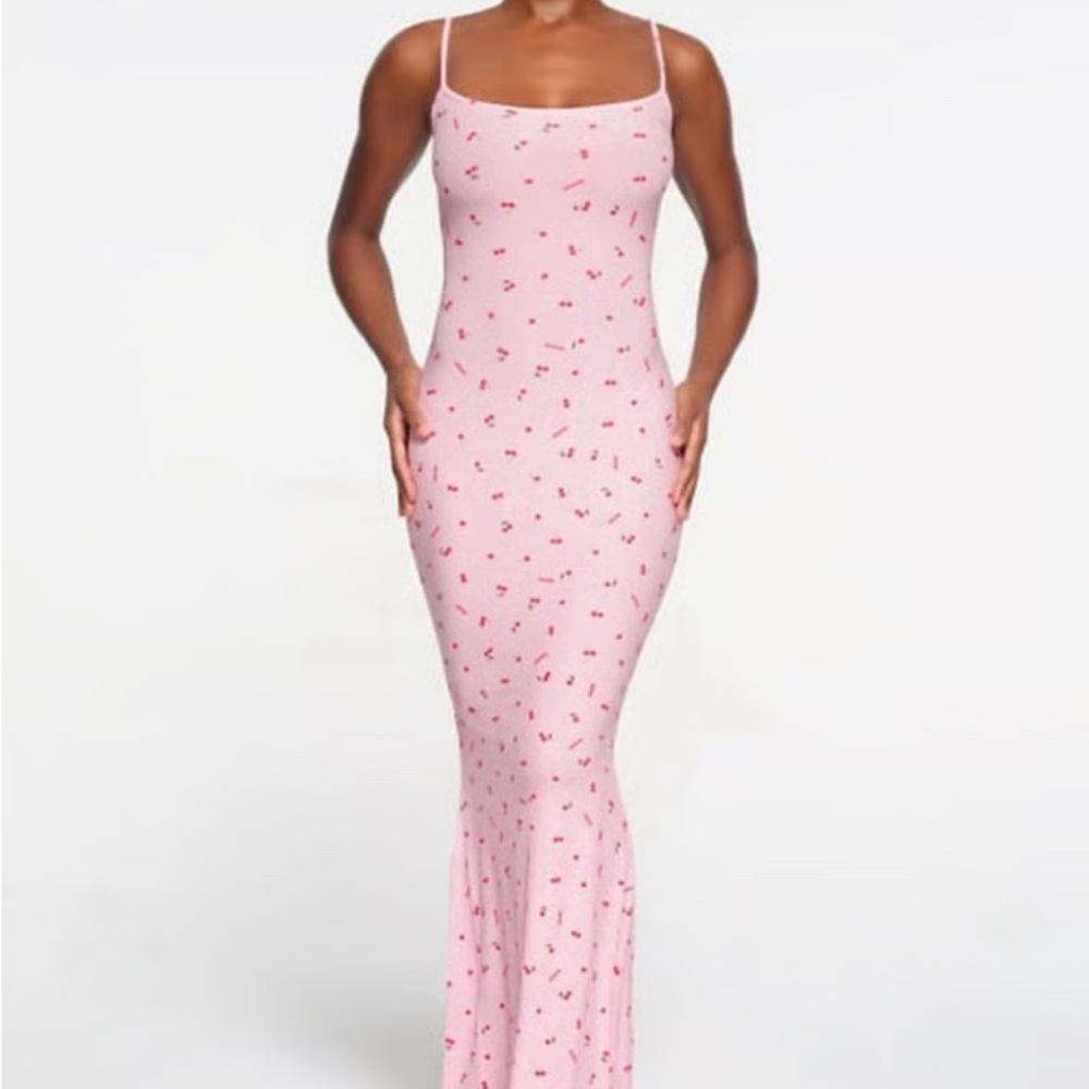 Skims cherry ribbed soft dress SOLD OUT new